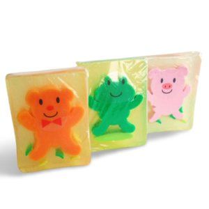 Three Fun animals glycerin bar soaps for kids 5.3 oz each